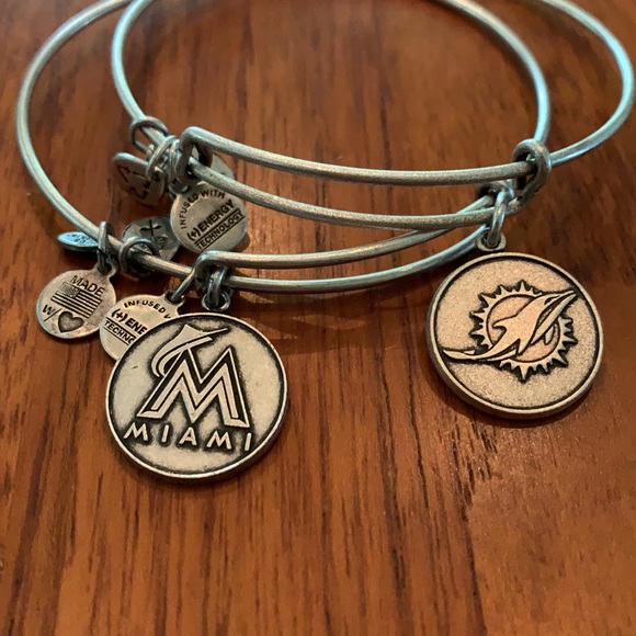 Alex & Ani Florida Sport Team Silver Bangle Set - Picture 2 of 4